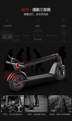 歡喜X7鋰電池電動(dòng)滑板車 成人折疊代駕出行的智能新選擇